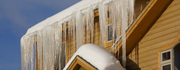 icicles forming on roof